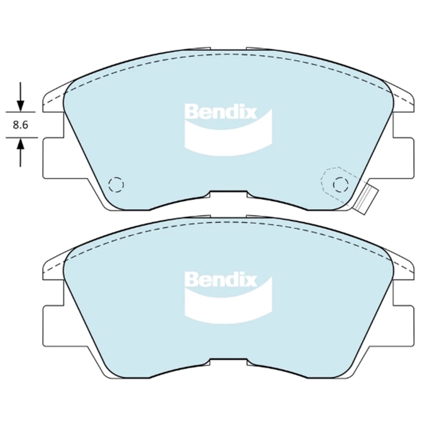 Front Disc Brake Pads Set GCT for L300 Express Starwagon (1986-1994)