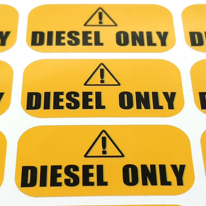 24-Pack Diesel Only Stickers, 1x2" Labels for Diesel Engines, Yellow/Black