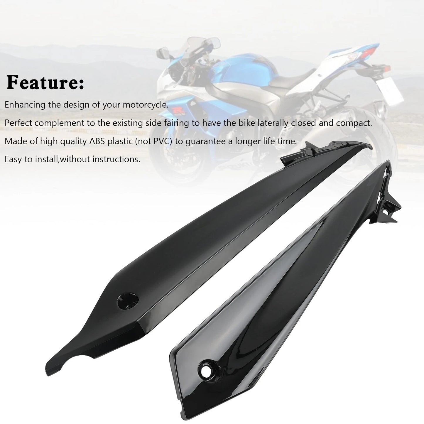 Rear Lower Side Fairing for Suzuki GSX-S 1000 (2015-2020) Black