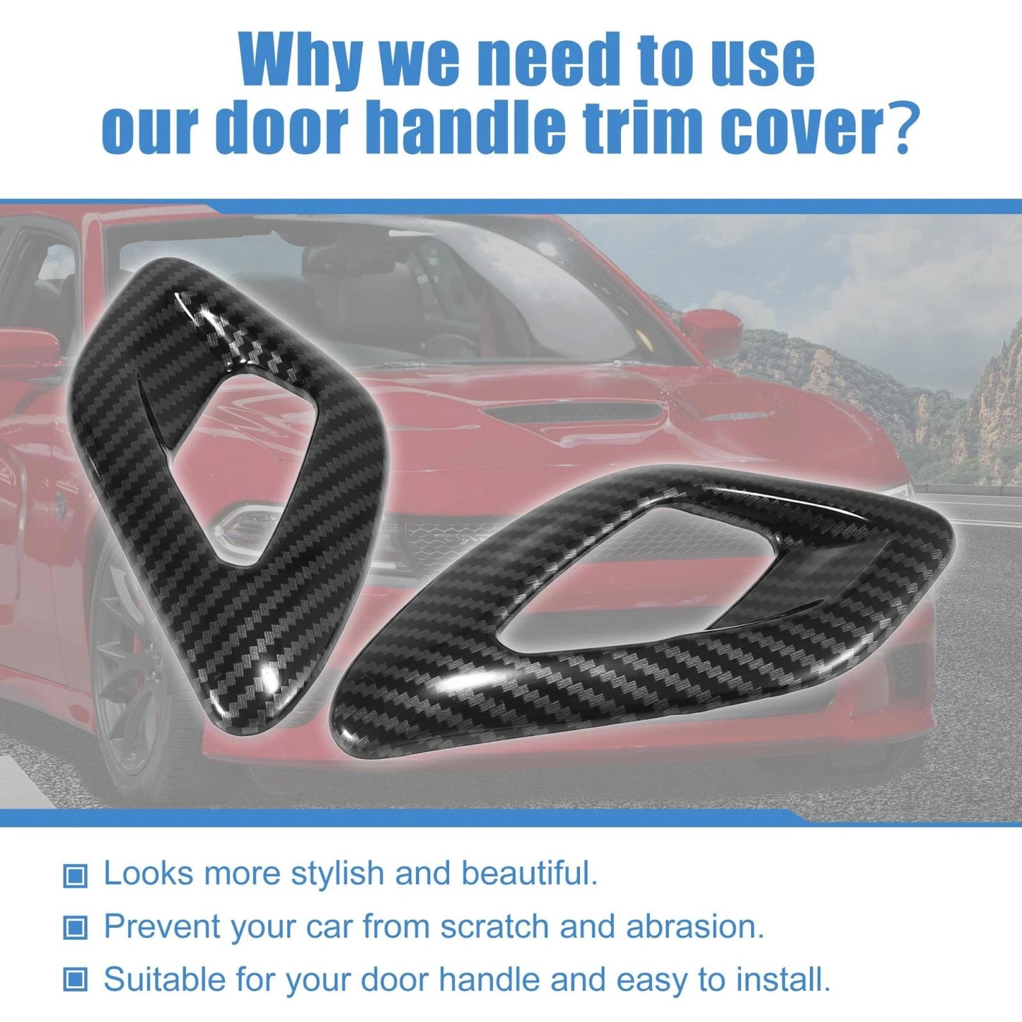 Door Handle Bowl Cover Trim for Dodge Challenger (2011 - 2019)
