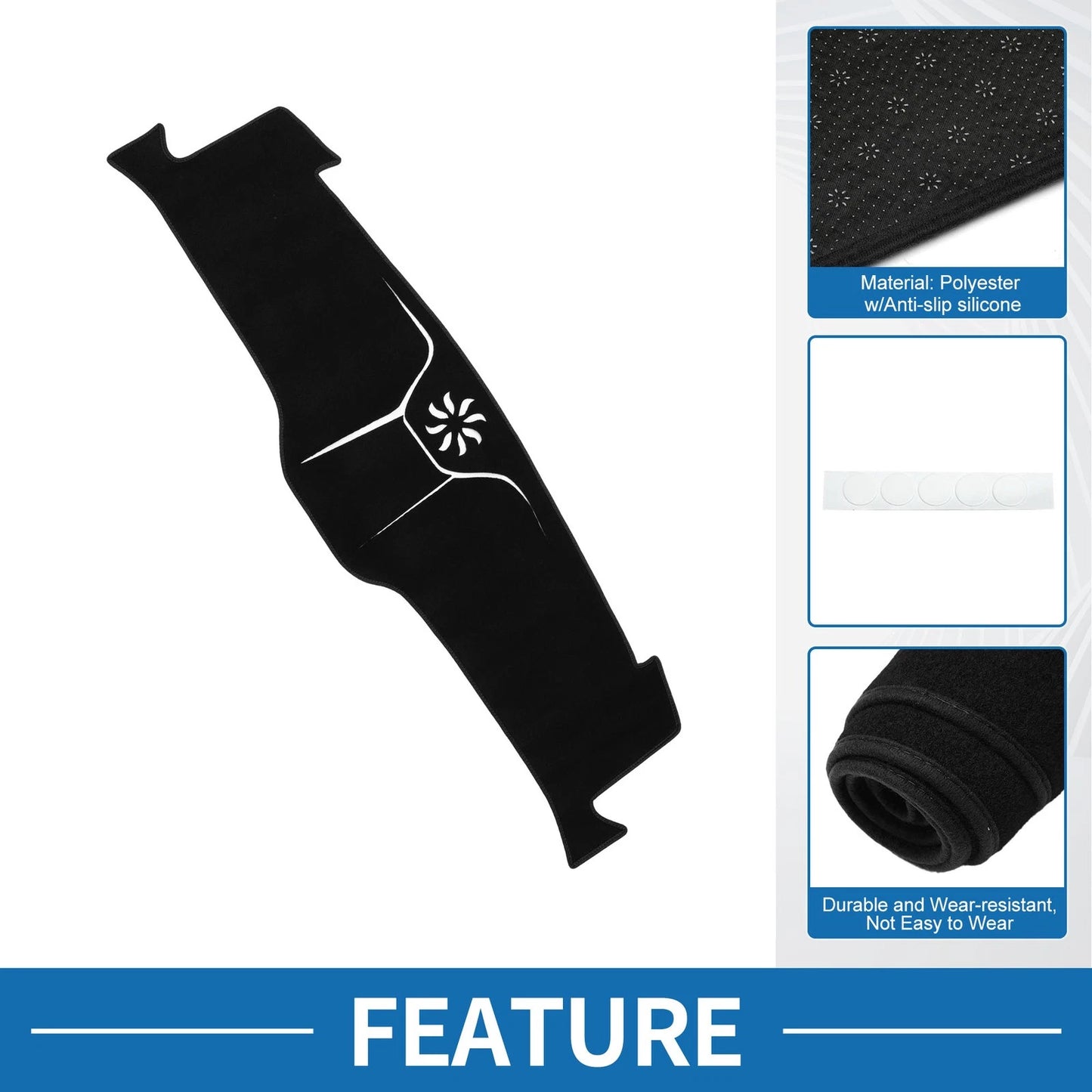 Dashboard Cover Mat for Ford Mustang Mach-E Sun Protector Black