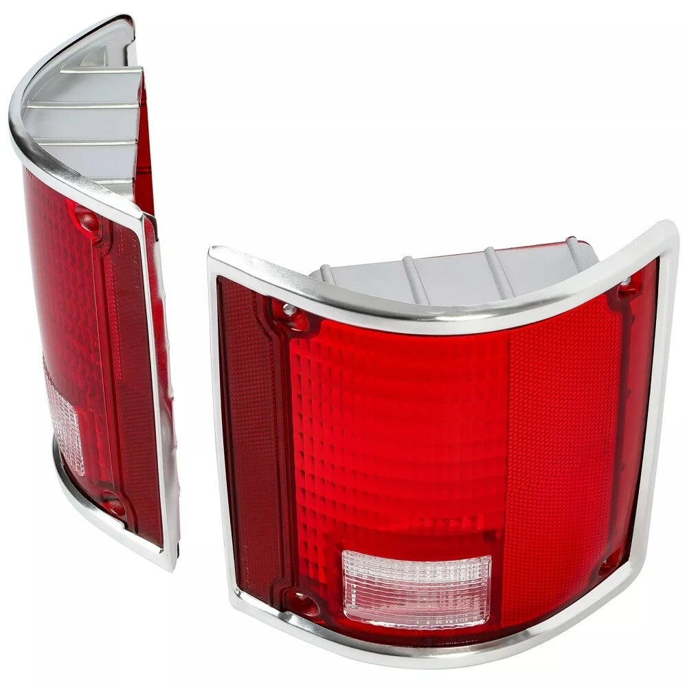 Left & Right Tail Light Lens for Chevrolet C10 C20 C30 Suburban Jimmy (1973-1991)