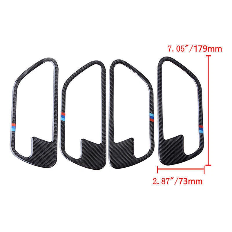 Carbon Fiber Interior Door Handle Lock Frame for BMW F30 F31 F34 (2012-2019)
