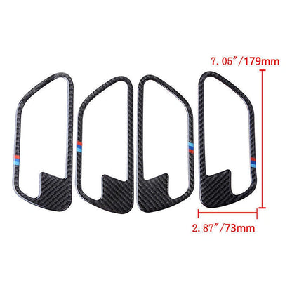 Carbon Fiber Interior Door Handle Lock Frame for BMW F30 F31 F34 (2012-2019)