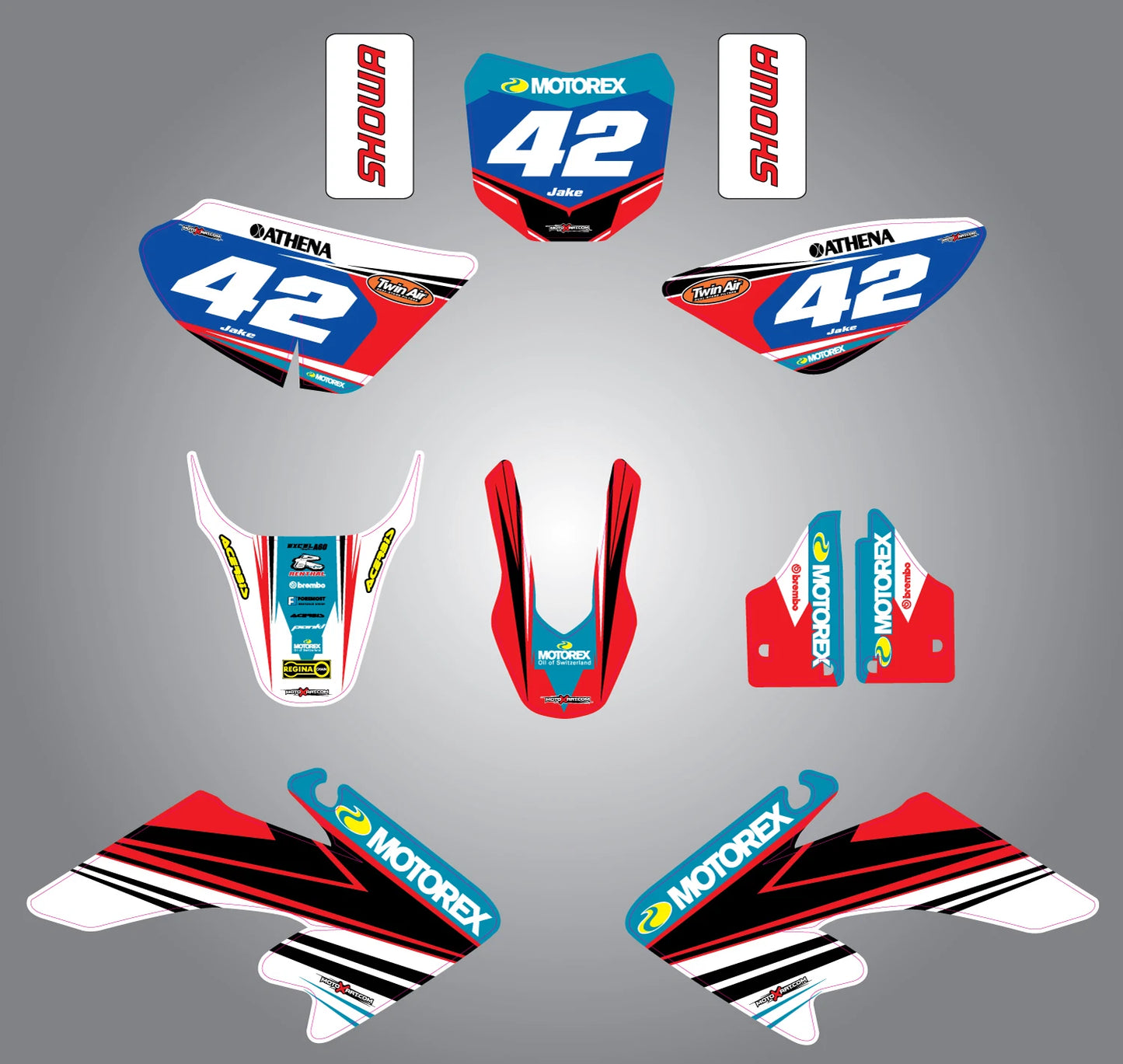 Custom Graphic Kit - Strike Style for Honda CRF 50 (2013-2015) Stickers