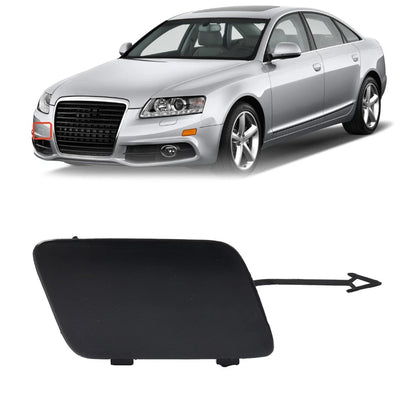 Black Front Bumper Tow Hook Cover Cap for Audi A6 C6 (2009-2011)