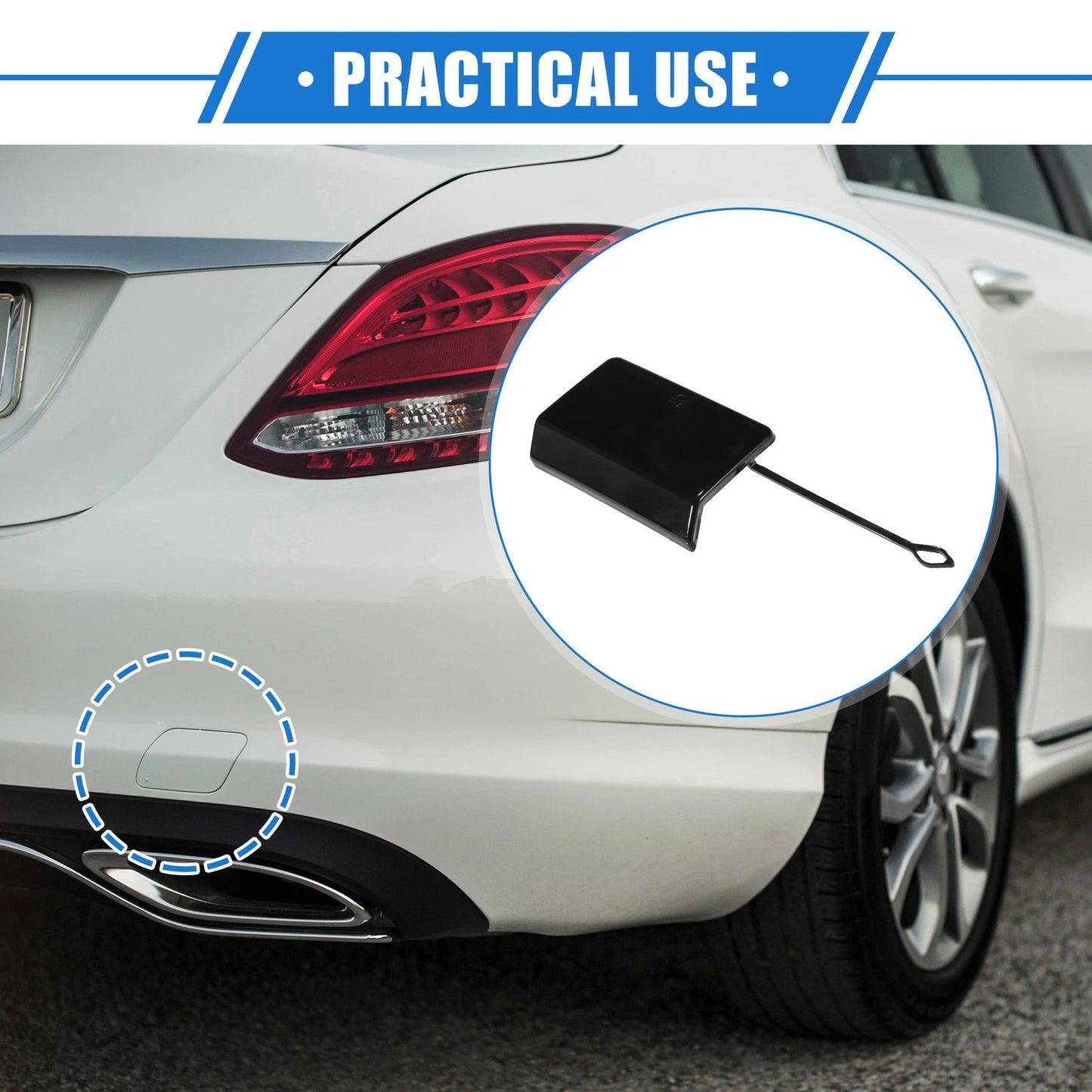 Car Rear Bumper Tow Hook Eye Hole Cap for Mercedes-Benz E550 (2010-2013)