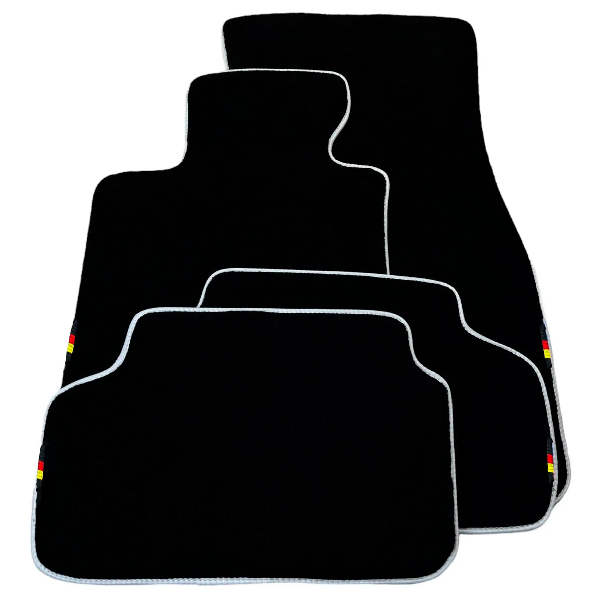 Black Floor Mats for BMW 3 Series M3 E36 with White Trim (1992-1999)