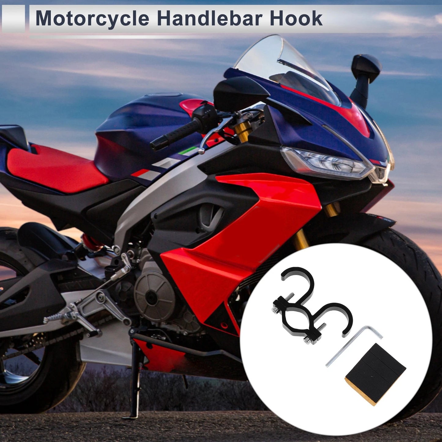Arc 1 Set Aluminum Motorcycle Hanging Hook Hexagon Wrench Gasket for Motorcycle