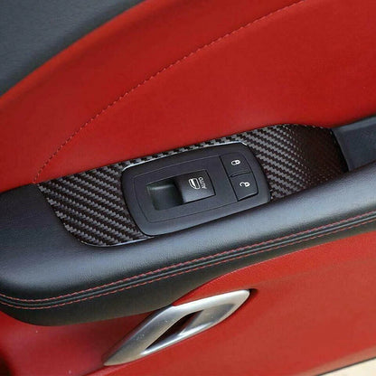Carbon Fiber Window Lift Switch Button Panel Trim for Dodge Challenger (2015+)