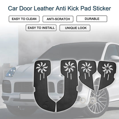 Leather Anti Kick Pad Sticker for Porsche Cayenne (2010-2015) Black