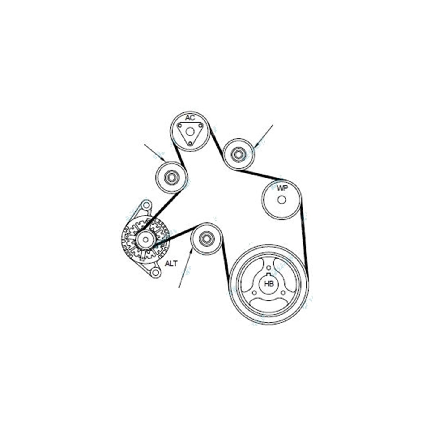 Drive Fan Belt Auto Tensioner Pulleys for Hilux KUN16 KUN26 3.0L Diesel (2005-2015)