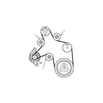 Drive Fan Belt Auto Tensioner Pulleys for Hilux KUN16 KUN26 3.0L Diesel (2005-2015)