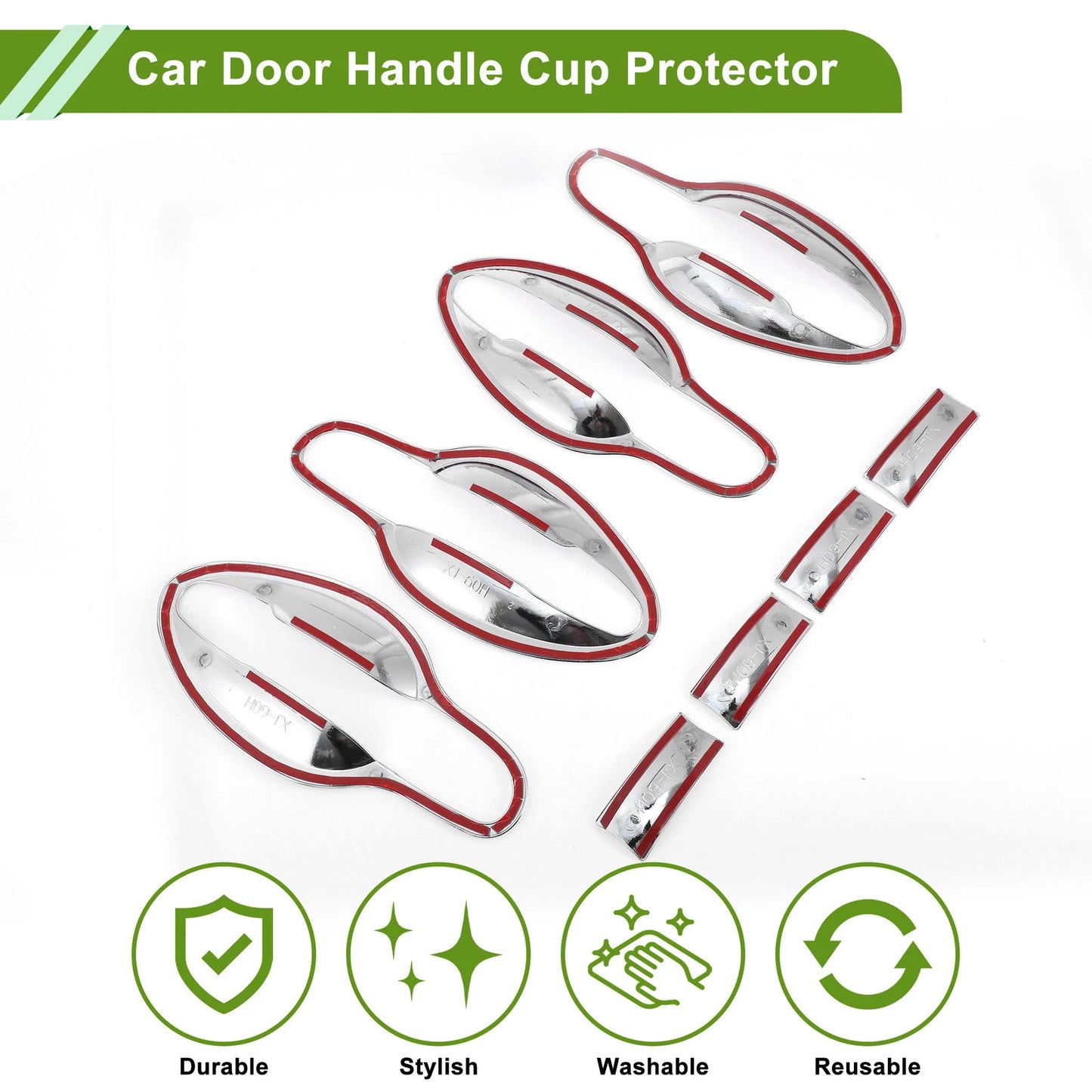 Chrome Silver Door Handle Cup Protectors for Mazda CX-5 2013-2017 (8 Pcs)