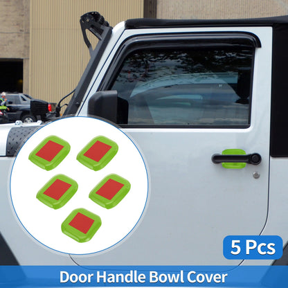 5 Pcs Door Bowl Cover Trim for Jeep Wrangler JL (2018-2022) Green