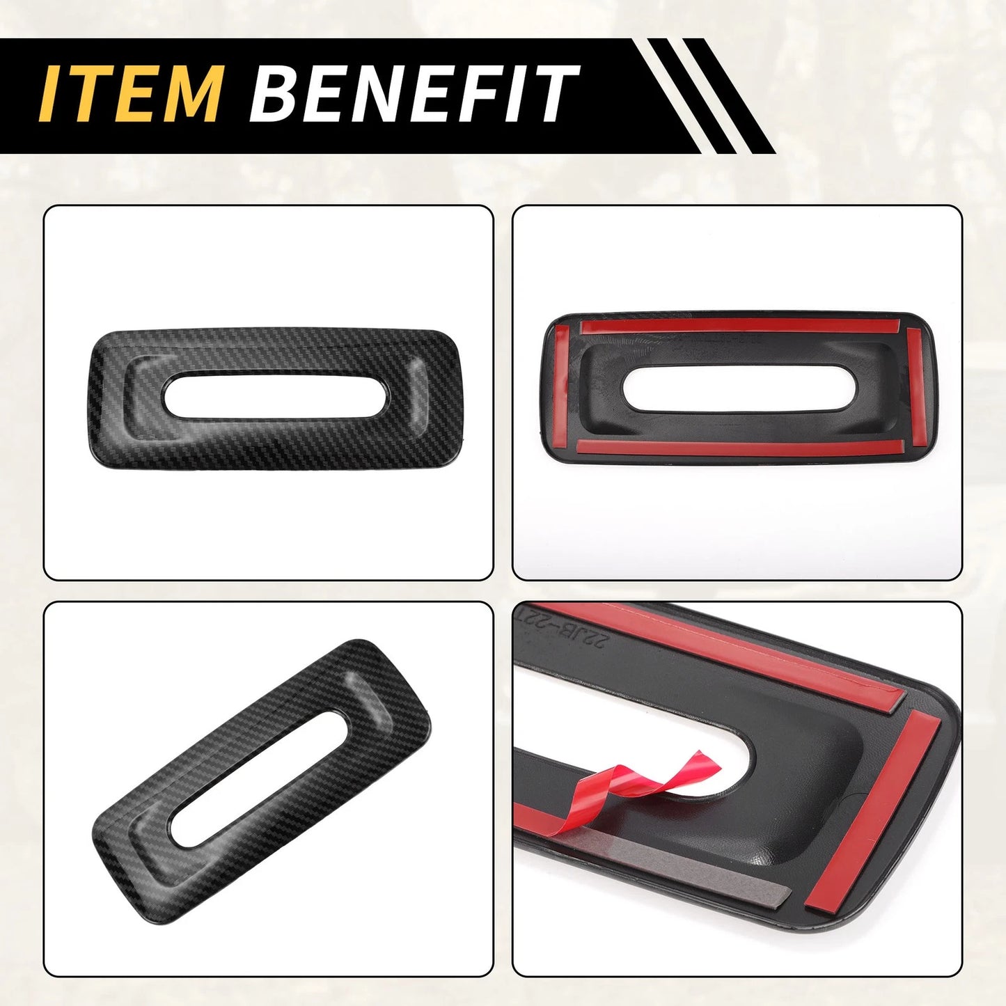 Carbon Fiber Rear Roof Reading Light Cover for Toyota Tundra (2022-2024)