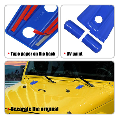 Engine Hood Hinge Covers for Jeep Wrangler 2007-2018 Dark Blue