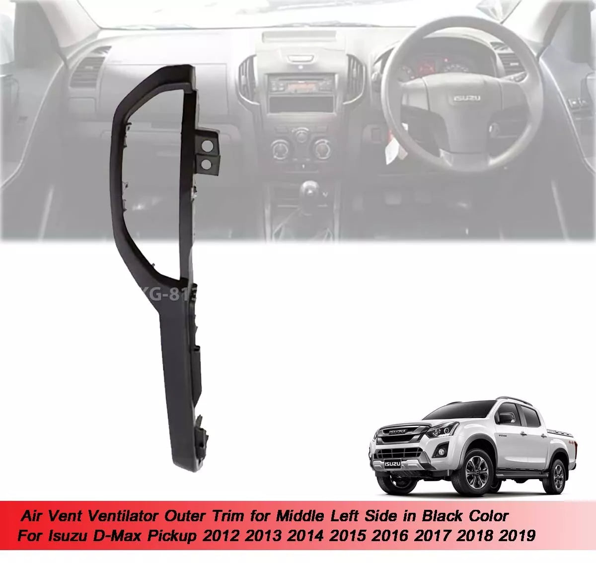 Left Air Vent Trim Cover for Isuzu D-Max (2012-2019)