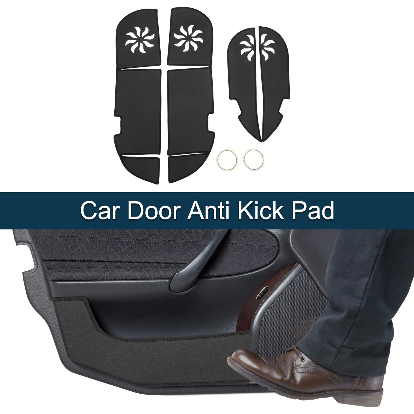 Car Door Anti Kick Pad Sticker Protector for Lexus RX (2009-2014) Black