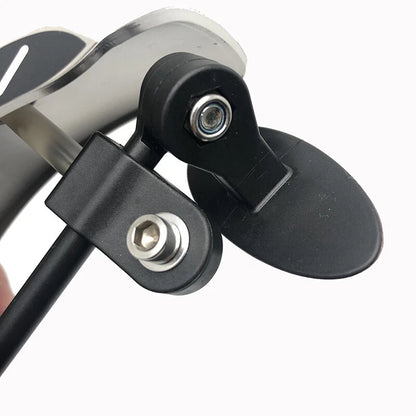 Silver Motorcycle Rearview Mirror 180° Wide Angle for Adjustable Windscreen