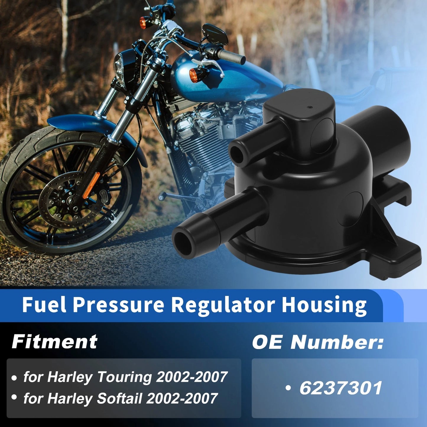 Fuel Pressure Regulator Housing for Harley Touring (2002–2007)