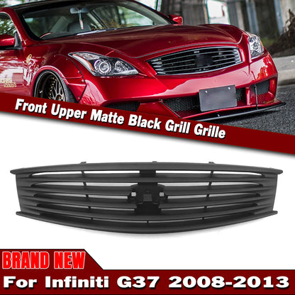 1x ABS Matte Black Front Grille for Infiniti G37/Q60 (2008-2015)