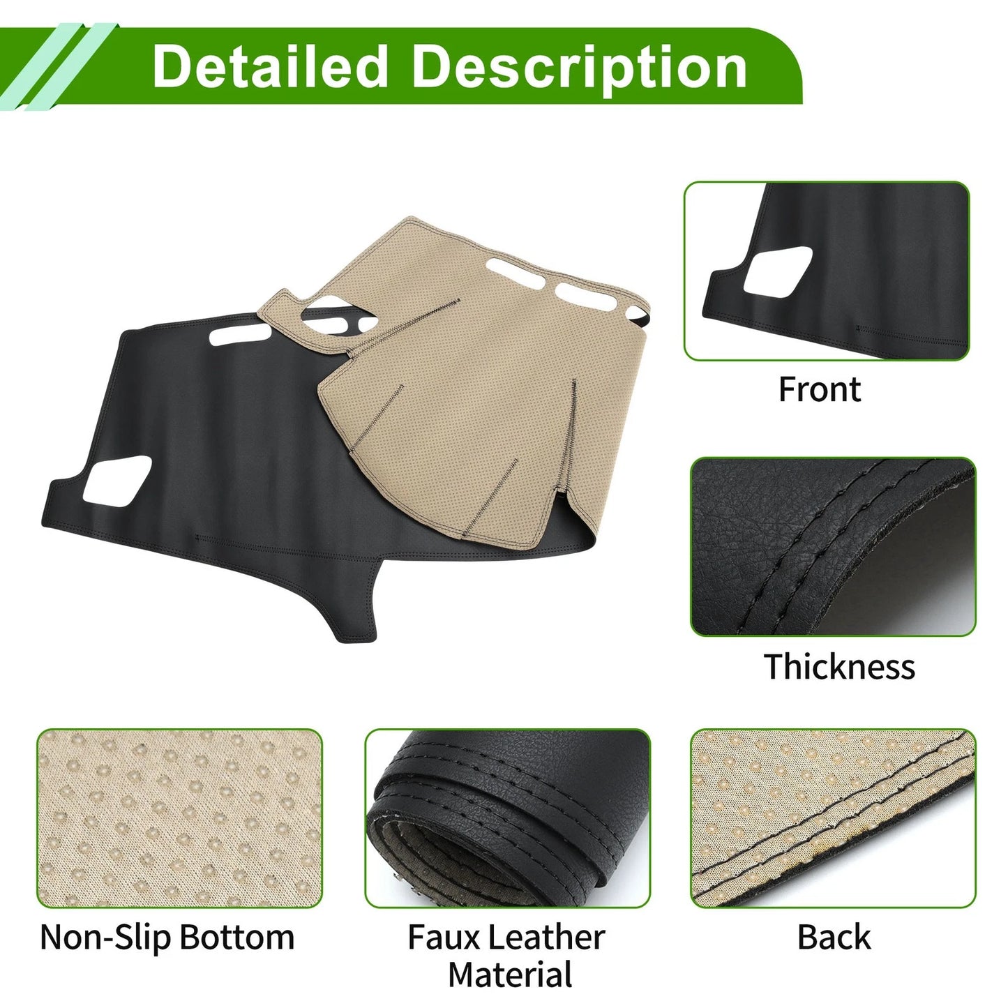 Dashboard Cover Mat for BMW F25 2011-2016 Black Carpet