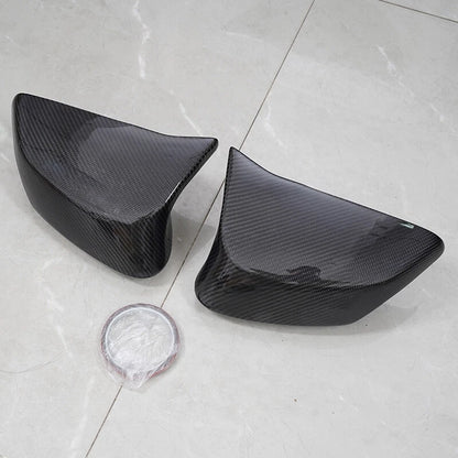 2 x Real Carbon Fiber Horn Mirror Covers for Chevrolet Corvette C8 (2020-2023)