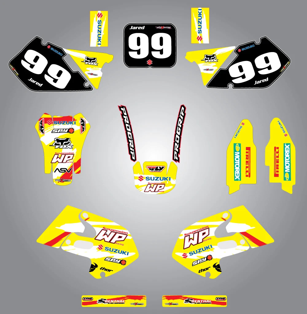 Custom Graphic Kit for Suzuki RM 125 250 (1999-2000) Stickers