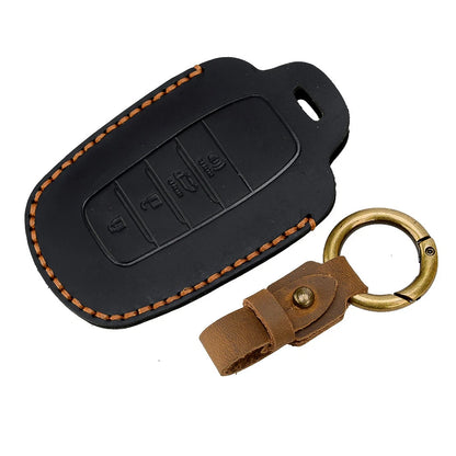 Leather Key Shell Cover for Toyota Prado Innova (2010-2023)
