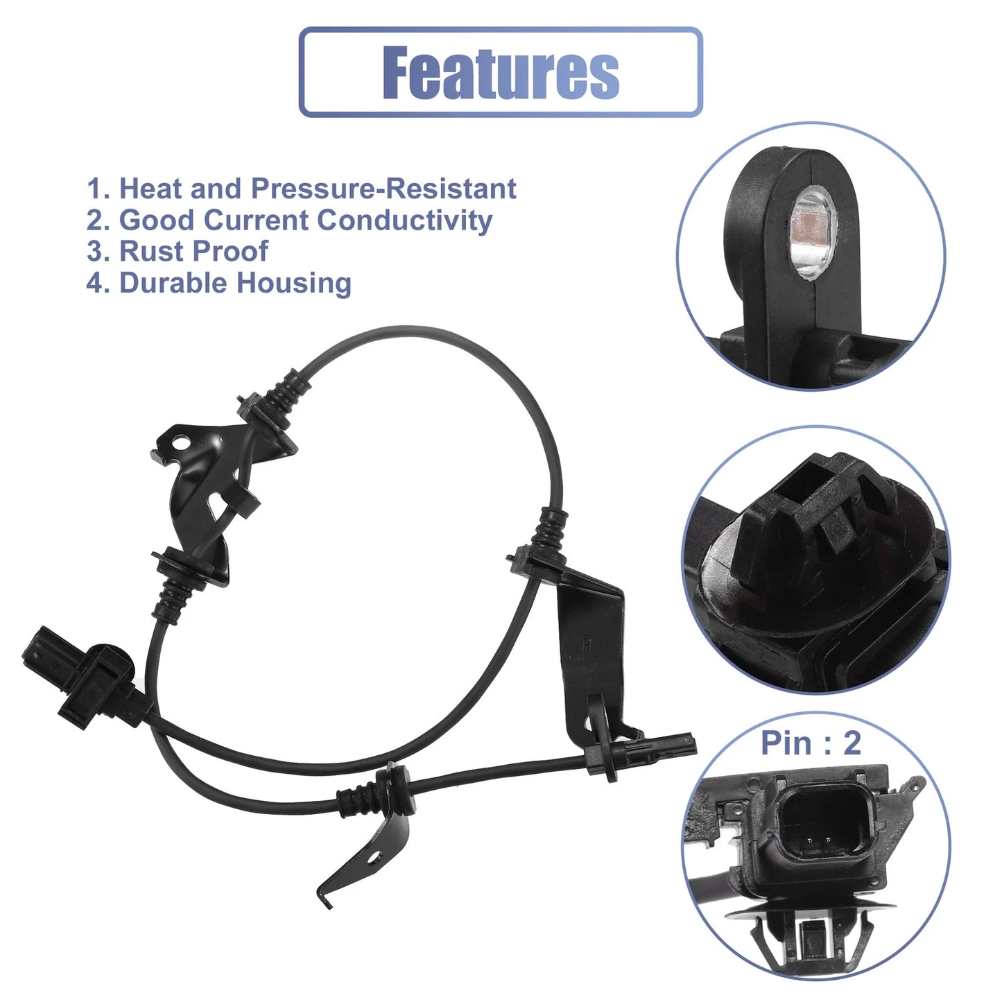 Front Right ABS Wheel Speed Sensor for Honda Accord