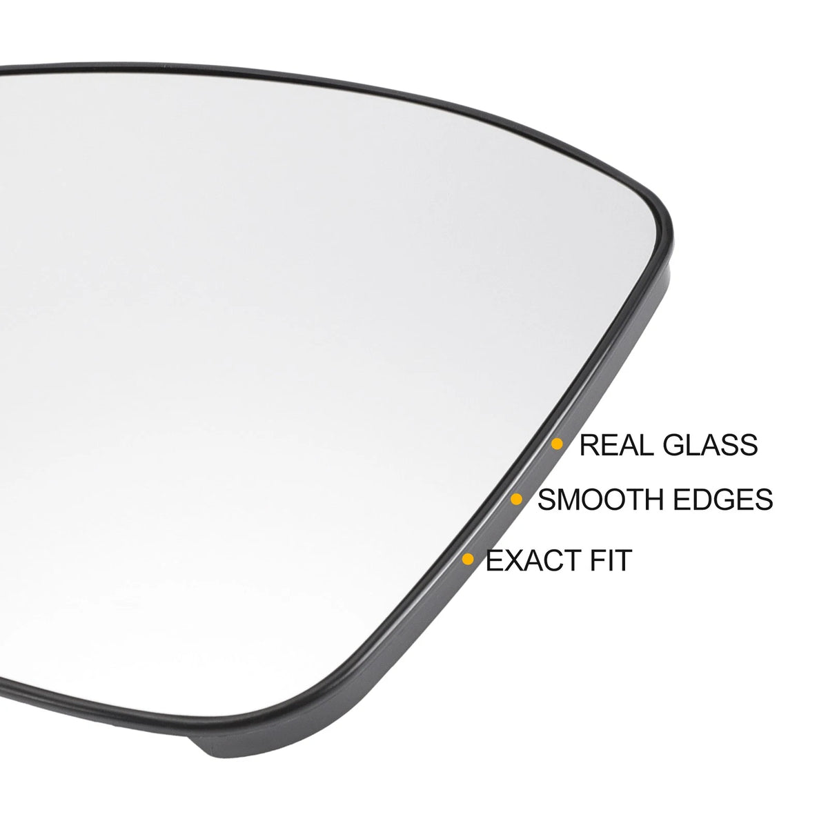 Left Side White Heated Mirror Glass for Peugeot 208, 308 (2012-2023)