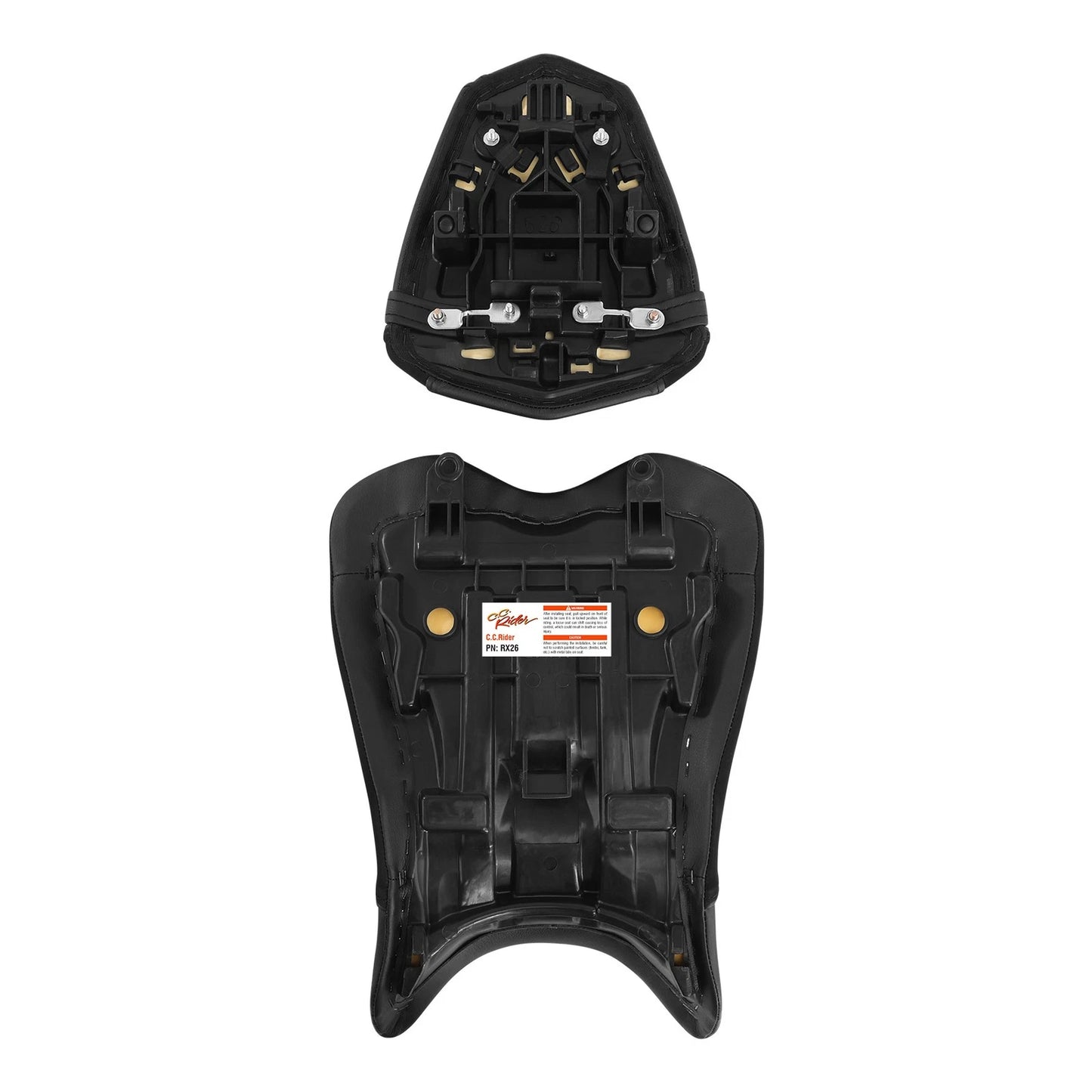 Black Driver & Passenger Seats for Yamaha YZF R1 (2009-2014)