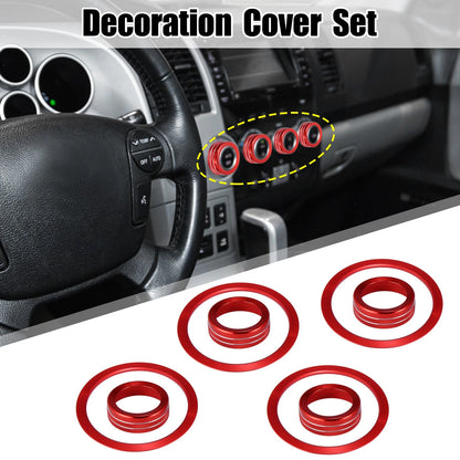 AC Vent Ring Climate Control Knob Trim Covers for Toyota Tacoma (2016-2020)