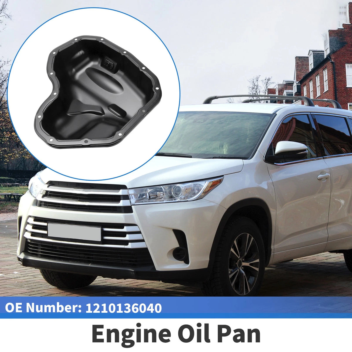 Engine Oil Pan for Toyota Highlander 2009-2019 - 1 x Iron Black