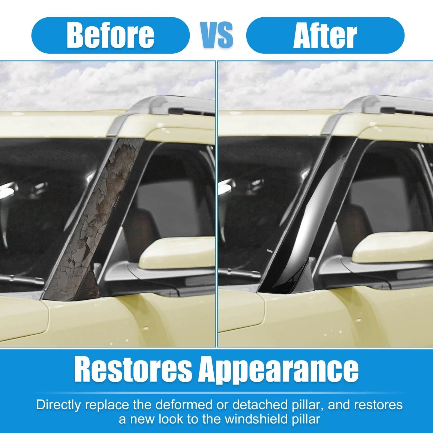Windshield A-Pillar Trim Panel Kit for Ford Explorer (2011-2019)