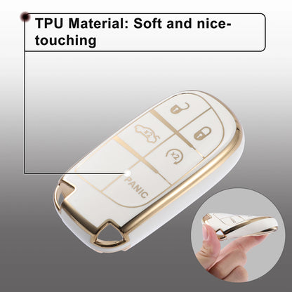 Smart Key Fob Case Cover Set for Jeep Grand Cherokee Renegade (2011-2023)