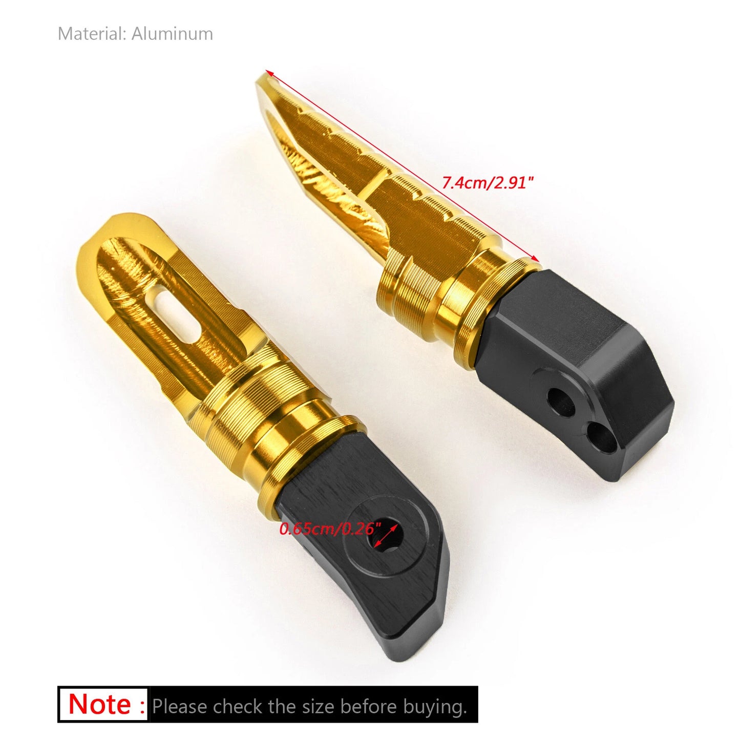 Rear Foot Pegs for Honda Rebel 250/300/500, CBR1000RR, CB1100, CBR900