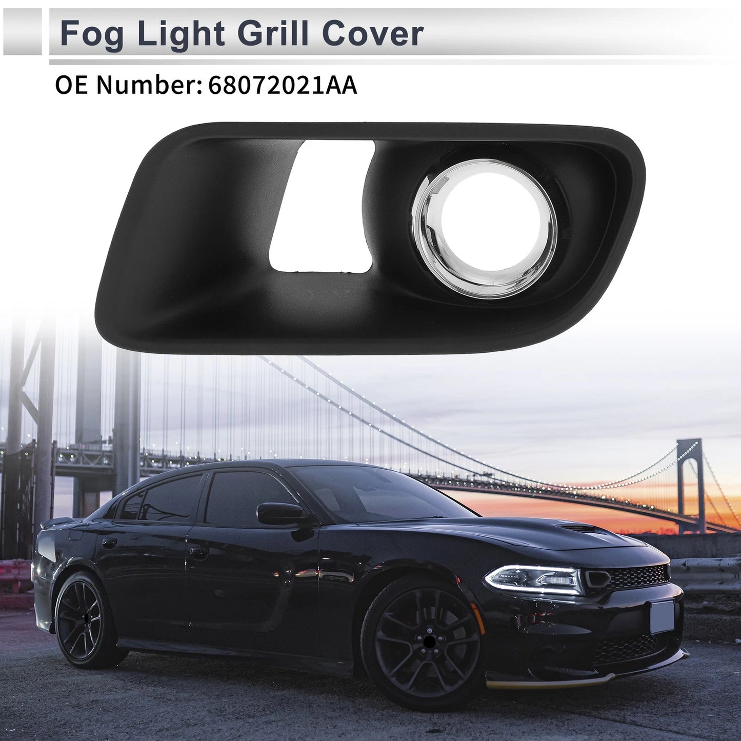 Fog Light Grill for Dodge Charger 2012-2014 (1 x)