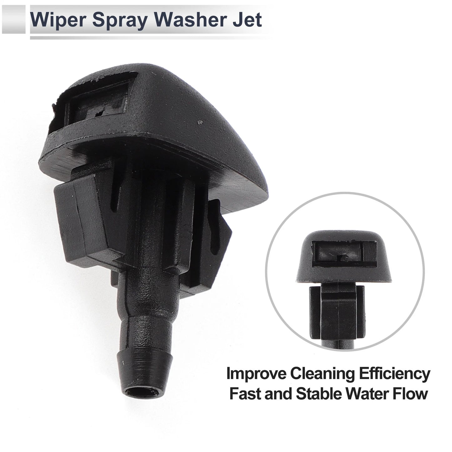 6 x Windshield Washer Nozzles & Hose Connectors for Mazda