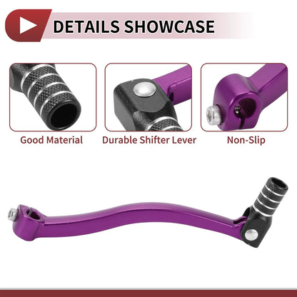 Folding Gear Shifter Lever for Kayo T6 Purple Black Head