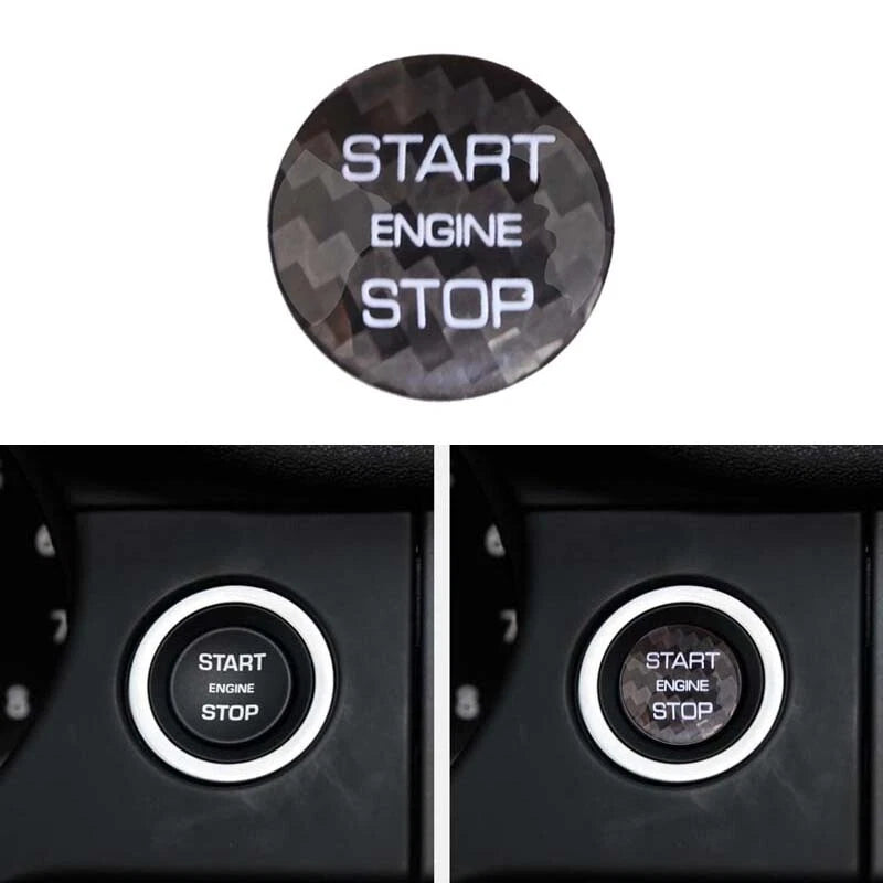 For Land Rover Range Rover Carbon fiber Engine Start Buttons Cover Trim Sticker