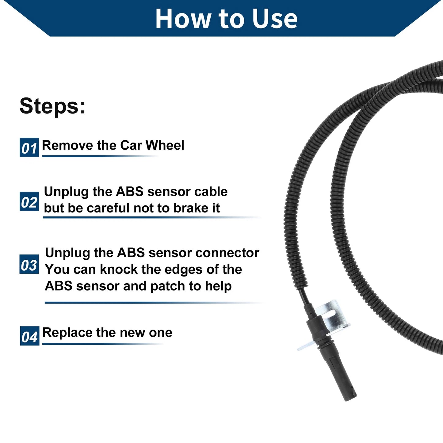 ABS Wheel Speed Sensor for GMC Sierra 3500 HD Rear Left