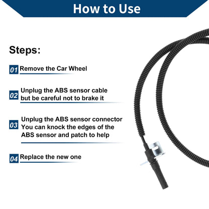 ABS Wheel Speed Sensor for GMC Sierra 3500 HD Rear Left
