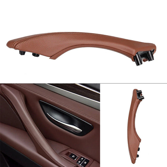 1x Real Leather Door Trim Pull Handle Right Side for BMW 5 Series (2010-2017)