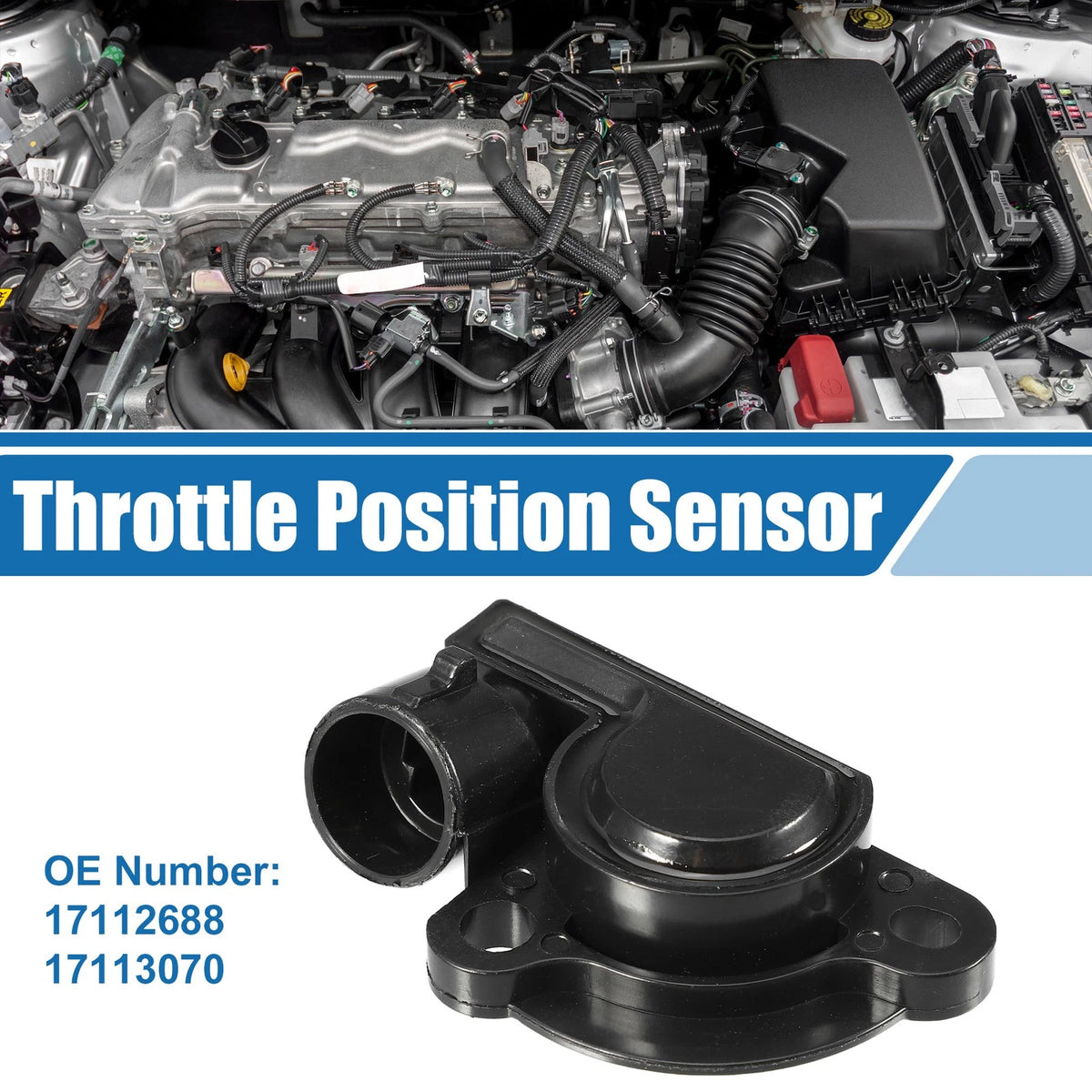 Throttle Position Sensor for GMC P3500 Base 7.4L V8 Gas (1994-1997) Black