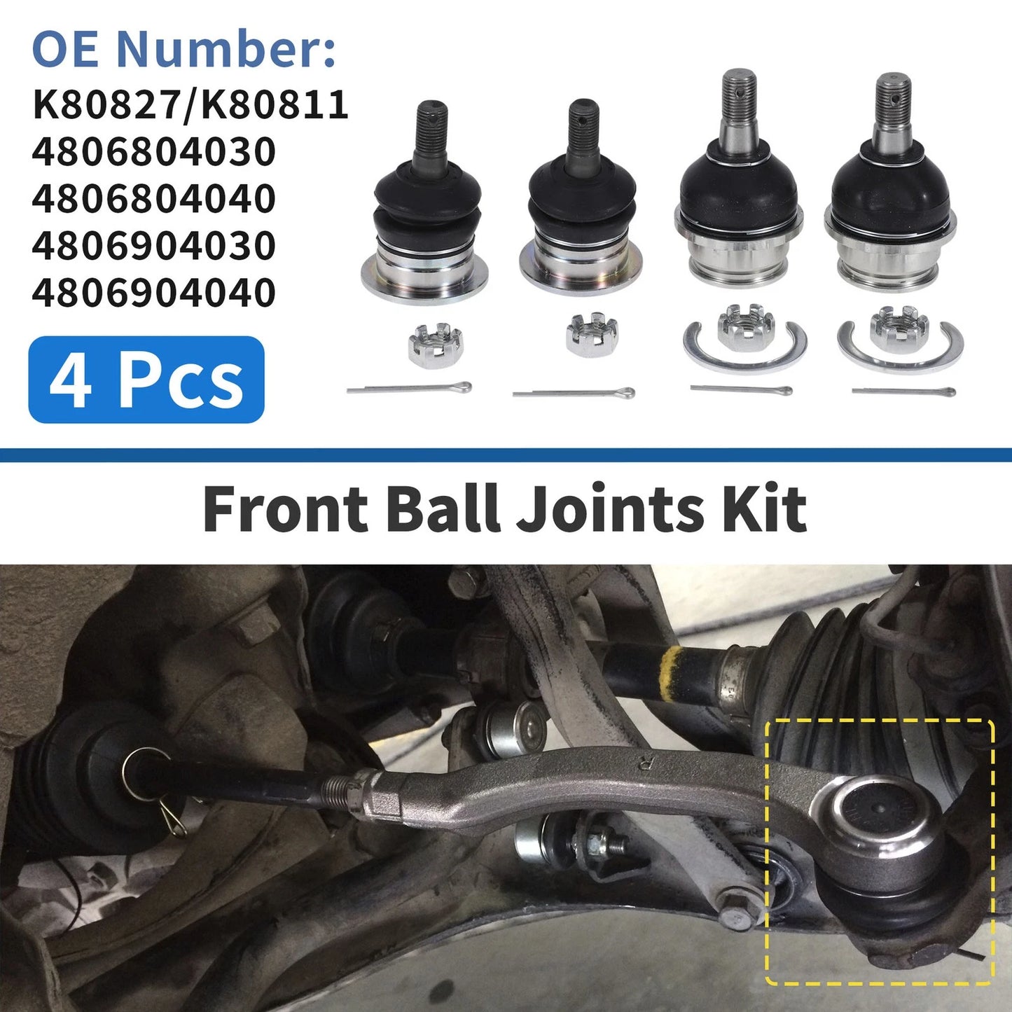 4 Pcs Ball Joints for Toyota Tacoma (2005-2021)