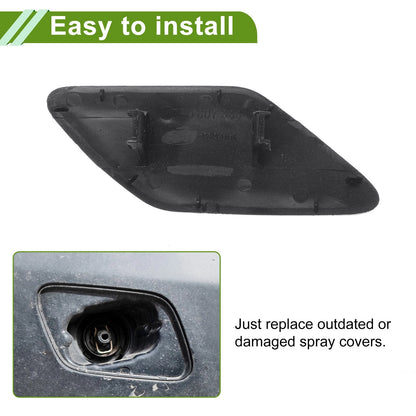Left Washer Nozzle Cover for Porsche Cayenne 2011-2014 (2 x Brown Caps)