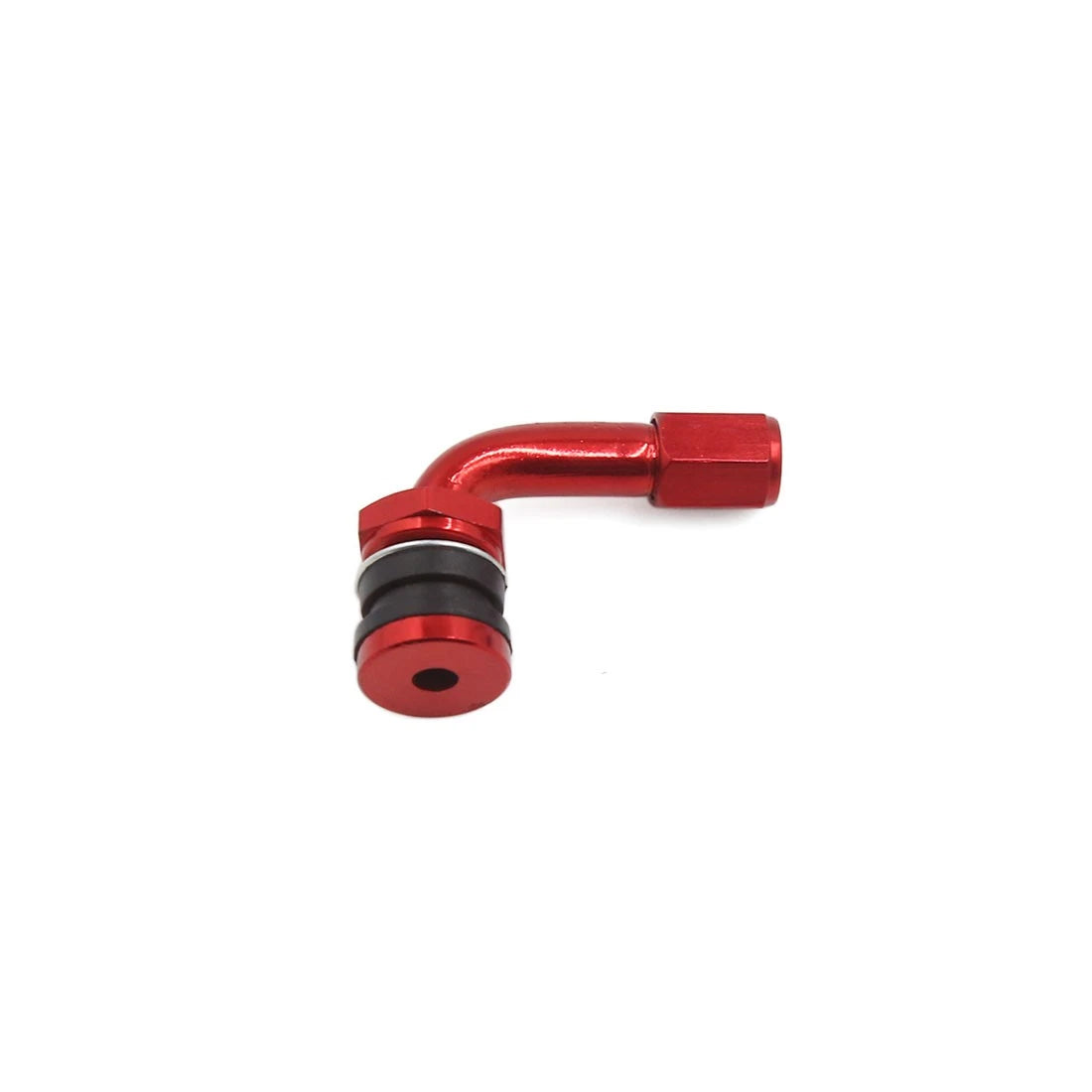 90 Degree Anti-leakage Tubeless Tire Valve Stem Cap Adapter Red for Motorcycle