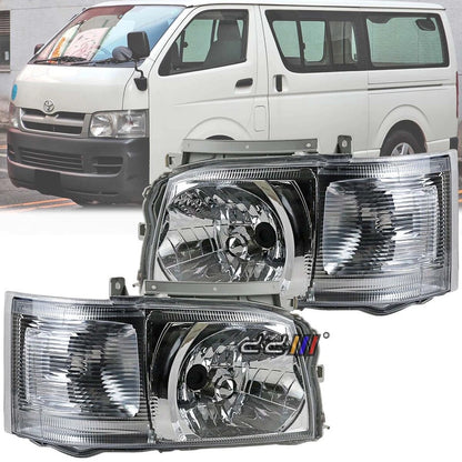 2 x Headlamps for Toyota Hiace KDH200 TRH223 200 Series (2005-2010)